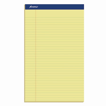 Ampad 8-1/2"x14" Canary Writing Pad, Pk12 20230